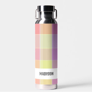 Trendige moderne personalisierte Karos Trinkflasche