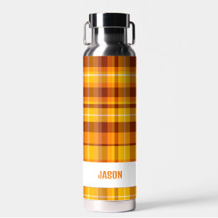 Trendige moderne personalisierte Karos Trinkflasche