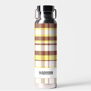 Trendige moderne personalisierte Karos Trinkflasche
