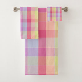 Trendige, moderne, schicke Farbblockplätze Badhandtuch Set