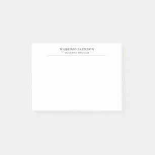 Trendige moderne schlichte schwarze und weiße Prof Post-it Klebezettel