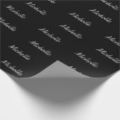 Trendige moderne Schriftart, benutzerdefinierter N Geschenkpapier (Ecke)