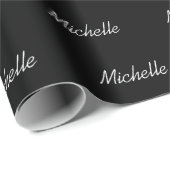 Trendige moderne Schriftart, benutzerdefinierter N Geschenkpapier (Rolleneckpunkt)