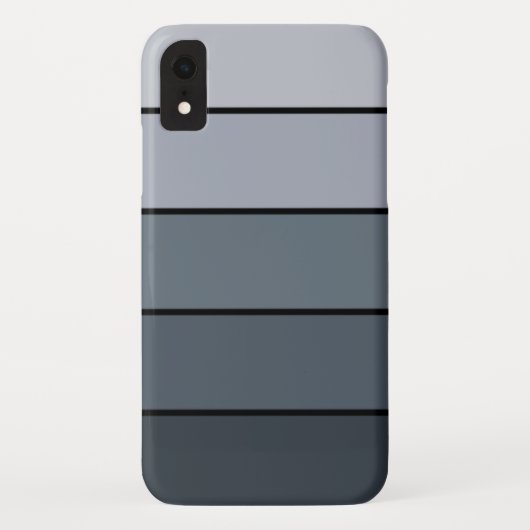 Trendige moderne Space Graue Streifen Case-Mate iPhone Hülle (Rückseite)