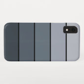 Trendige moderne Space Graue Streifen Case-Mate iPhone Hülle (Rückseite (Horizontal))