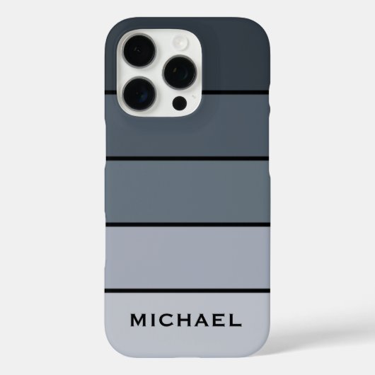 Trendige moderne Space Graue Streifen Case-Mate iPhone Hülle (Rückseite)