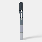 Trendige moderne Space Graue Streifen Case-Mate iPhone Hülle (Rückseite / Links)