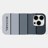 Trendige moderne Space Graue Streifen Case-Mate iPhone Hülle (Rückseite (Horizontal))