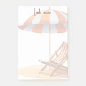 Trendige moderne Wasserfarbe Strand Sommer Küste Post-it Klebezettel (Vorderseite)