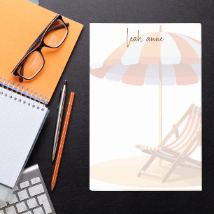 Trendige moderne Wasserfarbe Strand Sommer Küste Post-it Klebezettel