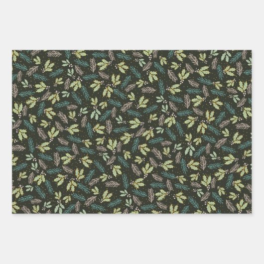 trendige, moderne Weihnachtsgeschenke Geschenkpapier Set (Vorderseite 2)