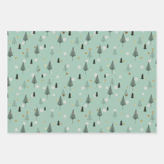 trendige, moderne Weihnachtsgeschenke Geschenkpapier Set (Vorderseite)