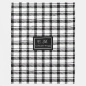 Trendige monochrome karierte Decke mit individuell (Vorderseite)