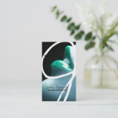 Trendige Monogramm-Visitenkarten Visitenkarte (Stehend Vorderseite)