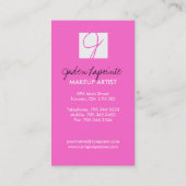 Trendige Monogramm-Visitenkarten Visitenkarte (Rückseite)