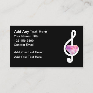 Trendige Musical Note Theme Business Cards Visitenkarte