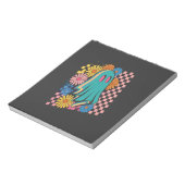 Trendige Neon-Blumen-Geist Halloween Notizblock (Rotiert)