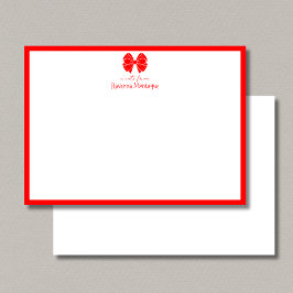 Trendige Neonrote Bogenrand-Name-Hochzeit Mitteilungskarte