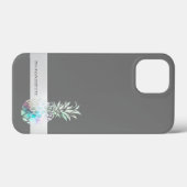 Trendige Niedliche Ananas, Streifen -Personalisier Case-Mate iPhone Hülle (Rückseite (Horizontal))