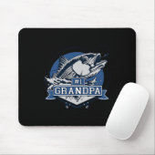 Trendige Nummer 1 Opa-Angler-Logo Mousepad (Mit Mouse)