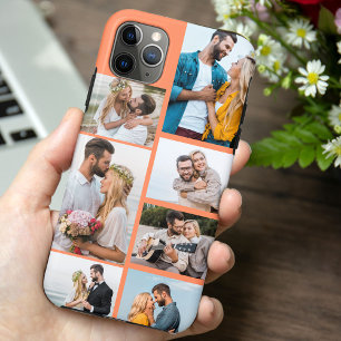 Trendige Orange 7-Foto-Collage Case-Mate iPhone Hülle