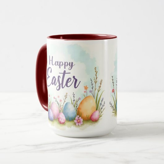 Trendige Oster-Eier Schöne Sammlung Tasse (Vorderseite Links)