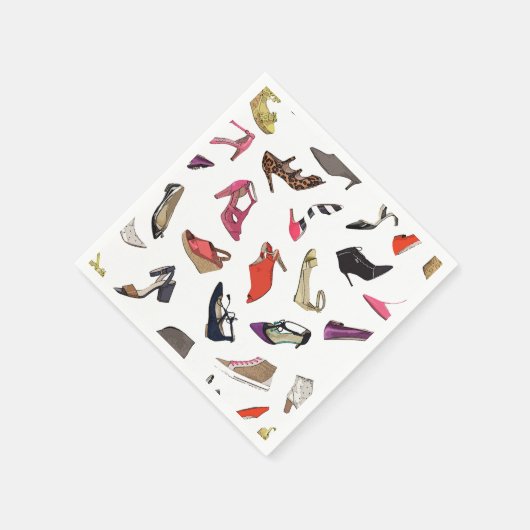 Trendige Papierservietten für Modeschuhe (Ecke)
