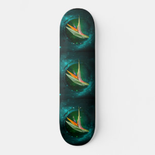 trendige Paradiesvogel-Blume floral Skateboard