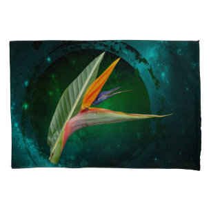 trendige Paradiesvogel-Blumenblüte Kissenbezug