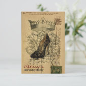 trendige Parisier-Geburtstagskarte Einladung (Stehend Vorderseite)