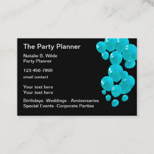 Trendige Party-Planer Visitenkarten Design Visitenkarte