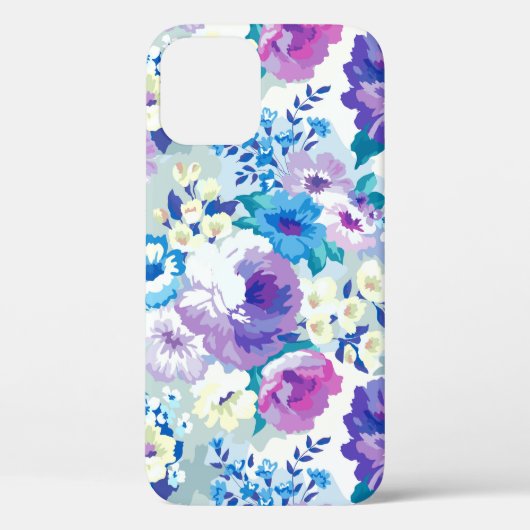 Trendige Pastell Blume Muster Case-Mate iPhone Hülle (Rückseite)