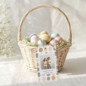 Trendige Pastell-Oster-Foto | Personalisiert Geschenkanhänger