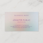 Trendige Pastellfarben Moderne Monogramm-Vorlage Visitenkarte (Rückseite)