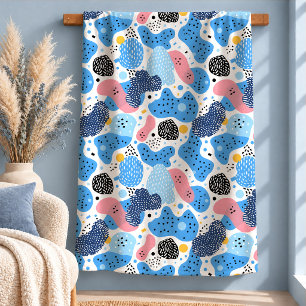 Trendige pastellfarbene geometrische Formen Decke Sherpadecke