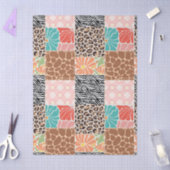 Trendige Patchwork-Tierdruck- und Blumen-Geschenkt Seidenpapier (Basteln)