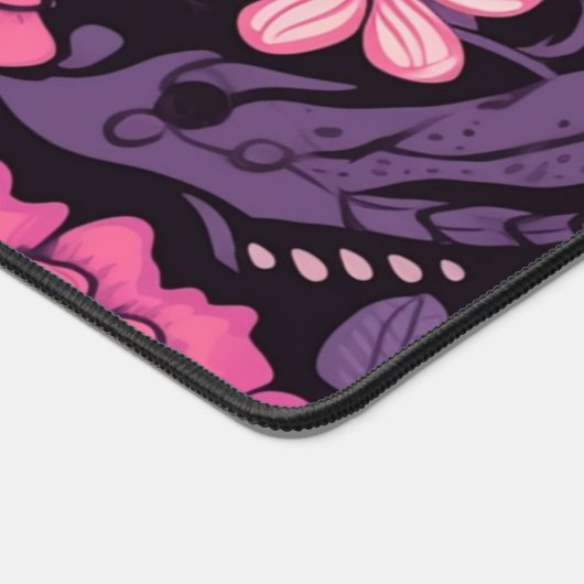 Trendige Pattern Skull Blume Elegant Moderne Coole Schreibtischunterlage (Ecke)