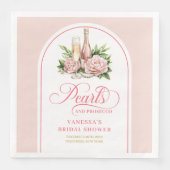 Trendige Perlen und Prosecco Servietten mit indivi (Vorderseite)