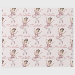 Trendige personalisierte Ballet-Ballerina-Tänzerin Geschenkpapier