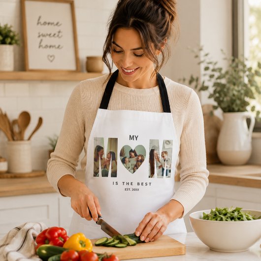 Trendige Personalisierte Foto-MUTTER-Herz-Schürze Schürze