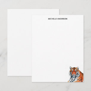 Trendige personalisierte Tiger-Schreibwaren Mitteilungskarte