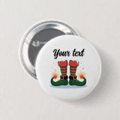 Trendige personalisierte Weihnachts-Feiertags-Elfe Button (Vorne & Hinten)