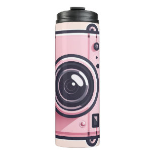 Trendige Pink Snapshot-Shoot-Kamera Fotografie Thermosbecher