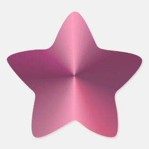 Trendige Pink Vorlage Moderner Metallischer Look L Stern-Aufkleber