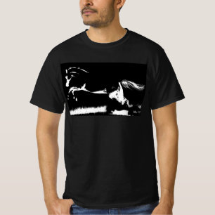 Trendige Pop Art Template Mens Curvet Horse Modern T-Shirt