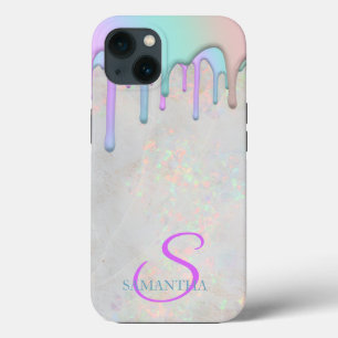 Trendige Regenbogen-Tropfen Holografisches Opal Case-Mate iPhone Hülle