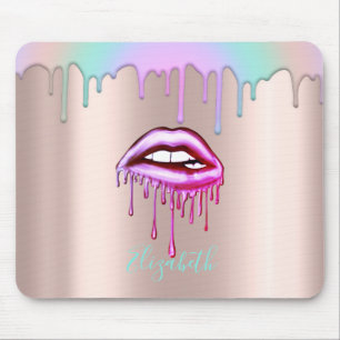 Trendige Regenbogen-Tropfen Metallische tropfende  Mousepad