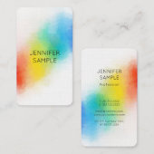 Trendige Regenbogenfarben Elegantes Template Moder Visitenkarte (Vorne/Hinten)