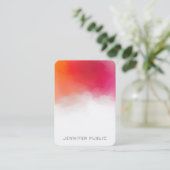 Trendige Regenbogenfarben Moderne Abstrakte Kunst Visitenkarte (Stehend Vorderseite)