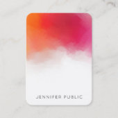 Trendige Regenbogenfarben Moderne Abstrakte Kunst Visitenkarte (Vorderseite)